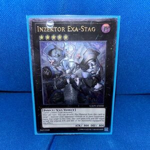Yu-Gi-Oh Card Inzektor Exa Stag Dark Type Monster Shiny 1996